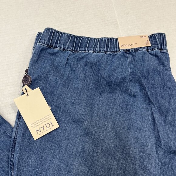 NYDJ Pants Womens 26W Slim Ankle Jogger Double Cuff Pull On Drawstring Waist - Picture 3 of 16
